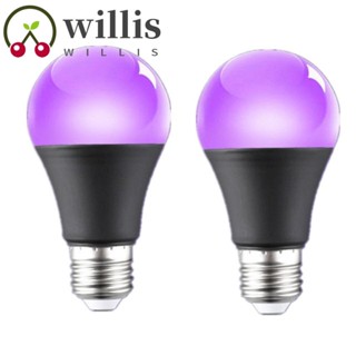 Willis หลอดไฟฟลัดไลท์ UV E26 E27 10W 85-265V อะลูมิเนียม สีม่วง ดํา เรืองแสง 360 องศา สําหรับฮาโลวีน