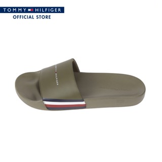 Tommy Hilfiger รองเท้าแตะผู้ชาย รุ่น FM0FM04853 RBN - สีเขียว