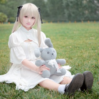 เครื่องแต่งกายคอสเพลย์ การ์ตูนอนิเมะ Yosuga No Sora Kasugano Sora Sora Cos สีขาว