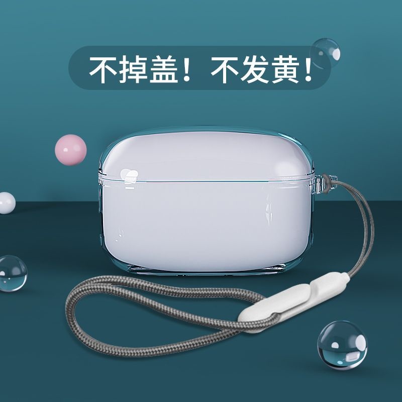 เคสหูฟังบลูทูธไร้สาย ซิลิโคนนิ่ม แบบใส ป้องกันการสูญหาย พร้อมเชือกคล้อง สําหรับ Edifier TWS1 PRO2 W2