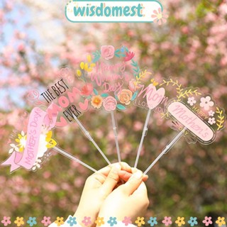 Wisdomest อุปกรณ์ตกแต่งเค้ก วันแม่ สุขสันต์วันแม่