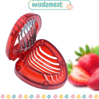 Wisdomest เครื่องตัดสตรอเบอร์รี่ สลัด ผลไม้ สเตนเลส แบบพกพา