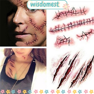 Wisdomest สติกเกอร์รอยสักชั่วคราว กันน้ํา รอยแผลเป็น รอยแผลเป็นจากเลือด สําหรับเด็ก 25 ชิ้น