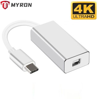 Myron อะแดปเตอร์สายเคเบิ้ล Type-C เป็น Mini DP Male เป็น Female USB 3.1