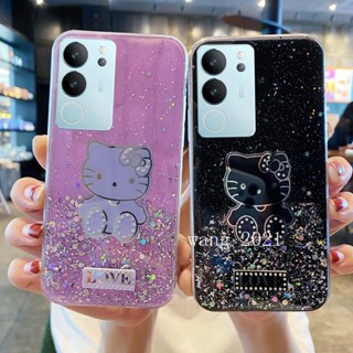 พร้อมส่ง ใหม่ เคสโทรศัพท์มือถือนิ่ม ปิดด้านหลัง แบบบาง ลายกากเพชร พลอยเทียม ท้องฟ้ากลางคืน หรูหรา สําหรับ VIVO V29 5G VIVO V29e V29 Pro Y27 Y78 Y36 5G 4G 2023 V29 5G