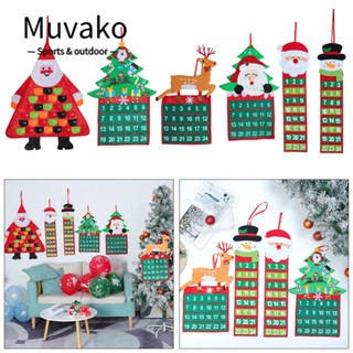 Muvako ปฏิทินแขวนประตู ห้องนอน ห้องนอน โรงแรม ลายซานตาคลอส คริสต์มาส