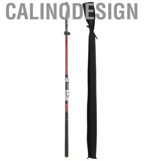 Calinodesign Fishing Rod Durable 5 Sections 2.7M Rock Pole Portable With Storage