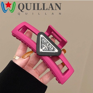 Quillan กิ๊บติดผม ทรงสามเหลี่ยม ลายตัวอักษร Y2k สีแดงกุหลาบ เครื่องประดับผมน่ารัก สําหรับเด็กผู้หญิง