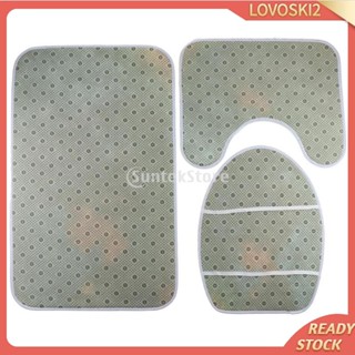 [Lovoski2] พรมปูพื้นห้องน้ํา 3 ชิ้น 75x45 ซม. 37x42 ซม. 45x37 ซม.