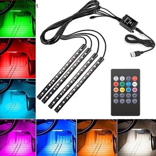 Chee สายไฟ Led 12 ดวง RGB 4 ชิ้น สําหรับตกแต่งภายในรถยนต์ EN