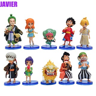 Javier โมเดลฟิกเกอร์ PVC รูปการ์ตูนอนิเมะ Luffy Usopp Nami Robin ของขวัญ ของเล่นสะสม สําหรับเด็ก