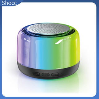 Shocc Tws ลําโพงบลูทูธไร้สาย เครื่องเล่นเสียง Rgb Usb แบบพกพา หลากสี