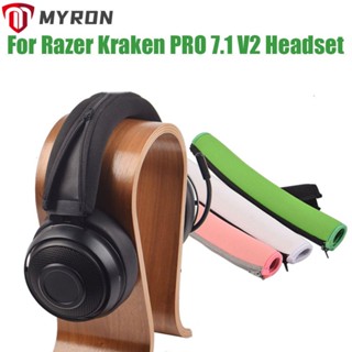 Myron แผ่นโฟมครอบหูฟัง อุปกรณ์เสริม สําหรับ Razer Kraken 7.1 V2