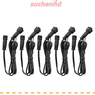 Suchenhd สายเคเบิลต่อขยาย 2 Pin กันน้ํา สีเดียว สําหรับดาดฟ้า 5 ชิ้น