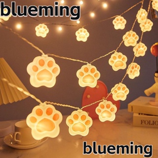 Blueming2 สายไฟหิ่งห้อย LED รูปแมว PVC ประหยัดพลังงาน ใช้แบตเตอรี่ USB กันน้ํา สําหรับตกแต่งสวน กลางแจ้ง