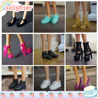 Solighter รองเท้าส้นสูง 2.2 ซม. สีสันสดใส แฟชั่น สําหรับตุ๊กตา