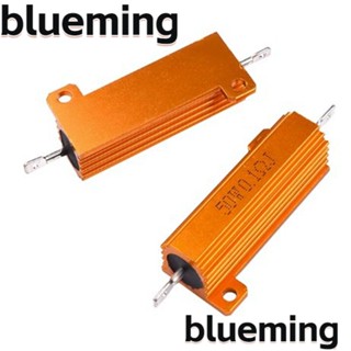 Blueming2 ตัวต้านทานโลหะ อลูมิเนียม สีทอง RX24 50W 0.01R ~ 100K 1 6 8 10 20 200 500 1K 10K โอห์ม 50W