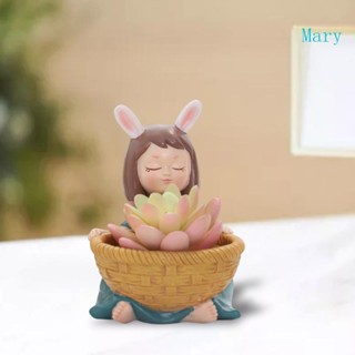 Mary แม่พิมพ์ซิลิโคน รูปเด็กผู้หญิง 3D สําหรับทํากระถางดอกไม้