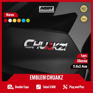 สติกเกอร์โลโก้ Chuakz EMBLEM CHUAKS แบบนูน สําหรับติดตกแต่งรถจักรยานยนต์