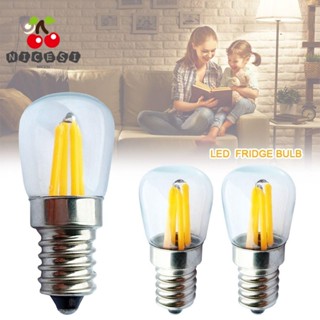 Nicesi หลอดไฟ LED E14 E12 T22 4 ดวง 110V 220V สีขาว สําหรับติดตู้เย็น บ้าน