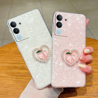 พร้อมส่ง เคสโทรศัพท์มือถือนิ่ม แบบใส กันกระแทก ลายพีชน้ําผึ้ง สําหรับ VIVO V29 5G Y27 Y36 Y78 4G 5G VIVO Y02 Y02t Y02A VIVOV29 VivoY27 2023