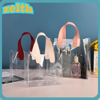 Zelth ถุงช้อปปิ้ง PVC แบบใส หูหิ้ว แบรนด์เนม ถุงของขวัญ