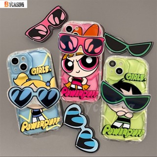 เคสโทรศัพท์มือถือ ขอบโค้ง ลายการ์ตูนกราฟฟิตี้ แว่นตากันแดด 3 มิติ สุดเท่ สําหรับ IPhone 11 13 14 15 12 Pro MAX XR X XS MAX 6 6S 7 8 Plus SE