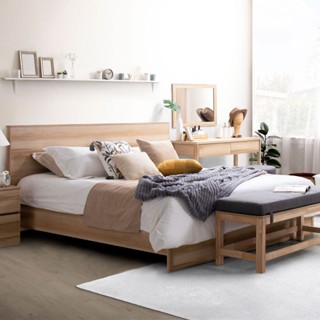 [กทม. 3-5 วัน ส่ง] Koncept furniture เตียง 6 ฟุต รุ่น Timbur สีไม้อ่อน (203x211x102 ซม.)