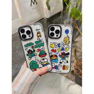 เคสโทรศัพท์มือถือ แบบใส ลาย Nice Day สีดํา สําหรับ IPhone 12 13 14 Pro Max 11 Pro XS Max 7 8 Plus X XR