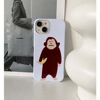 Cartoon Fun Banana Monkey Phone Case For Iphone 14promax 13/12/11 X/XR Soft Case 8P