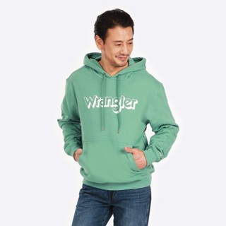 WRANGLER เสื้อคลุมฮู้ดดี้ผู้ชาย รุ่น WR S123MHODN12 สีเขียว แรงเลอร์ เสื้อฮู้ดดี้ เสื้อฮู้ดดี้ผู้ชาย