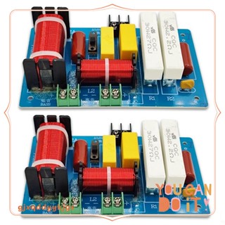 ลําโพงเสียงแหลม PA-2A 2 ทาง 2 ชิ้น และตัวกรองความถี่ซับวูฟเฟอร์ เบสบริสุทธิ์ 450W PCB DIY สําหรับบ้าน