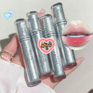 CYREAL Oulesong ลิปกลอส Plumps และ Softens Lip Glaze Mirror กระจกน้ำแข็ง Rich Lip Glaze ไวท์เทนนิ่งกระจกทนทาน Doodle Lip Glaze ลิปสติกไวท์เทนนิ่งไม่ง่ายที่จะตกเท็จ