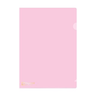 ELEPHANT แฟ้มซองพลาสติก A4 ชมพู (แพ็ค12เล่ม)   410
