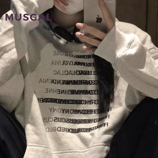 เสื้อกันหนาวลําลอง พิมพ์ลาย MUSGAL Smi Fit เซ็กซี่ แฟชั่นสําหรับสตรี 2023