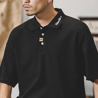 เสื้อยืดโปโล แขนสั้น แขนห้าส่วน สไตล์อเมริกัน สตรีท เหมาะกับฤดูร้อน สําหรับผู้ชาย 2023