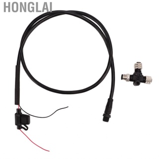 Honglai For NMEA 2000 Backbone Cable with Tee Connector 3A Fuse 5Pin M12 Thread 1m Long IP67  for Lowrance Simrad