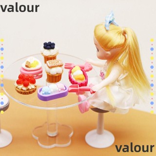 Valour เก้าอี้อะคริลิค ขนาดเล็ก 1/12 สําหรับตกแต่งบ้านตุ๊กตา 1 2 ชิ้น