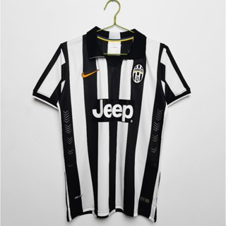 เสื้อกีฬาแขนสั้น ลายทีมชาติฟุตบอล Juventus 2014/15 ชุดเหย้า สไตล์เรโทร