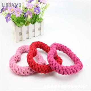  Libra312 สุนัขเชือกของเล่นทอมือกัดไม่มีกลิ่นรูปหัวใจเคี้ยวลูกสุนัขTeethingเชือกฝ้ายสำหรับในร่มกลางแจ้ง