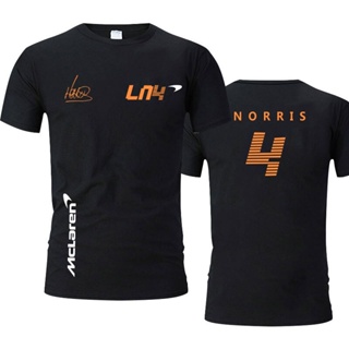 เสื้อยืด พิมพ์ลายทีม Lando Norris F1 Mclaren เหมาะกับเล่นกีฬากลางแจ้ง