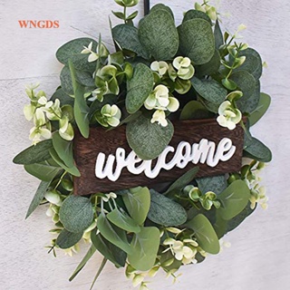 Wngds ใหม่ล่าสุด ป้ายไม้ Welcome ทรงกลม สําหรับแขวนตกแต่งประตูหน้าบ้าน ร้านอาหาร