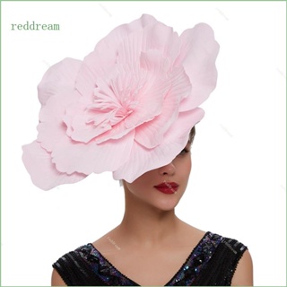 Redd ที่คาดผม ดอกไม้ ขนาดใหญ่ หมวกดอกไม้ สําหรับผู้หญิง หมวก Fascinator