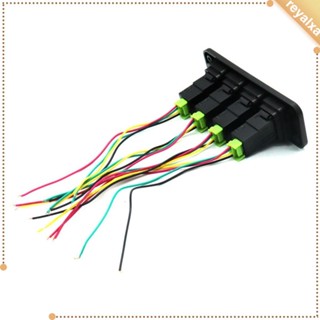 [Reyalxa] แผงสวิตช์สลับ LED 12V กันน้ํา สีฟ้า สําหรับรถยนต์ RV