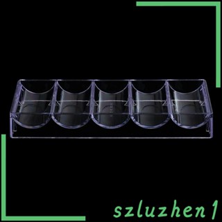 [Szluzhen1] ถาดชิป 5 แถว 20.5x7.8x2.8 ซม. อุปกรณ์เสริม สําหรับเล่นเกมคาสิโน 100 ชิ้น