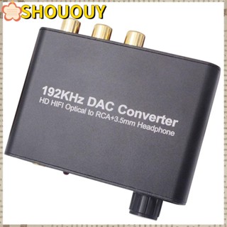 Shououy ตัวแปลงเสียงสเตอริโอ โคแอ็กเชียล เป็นอะนาล็อก 192KHz DAC รองรับตัวแปลงเสียงดิจิทัล เป็นอะนาล็อก แจ็ค 3.5 มม. อะลูมิเนียมอัลลอย L/R RCA