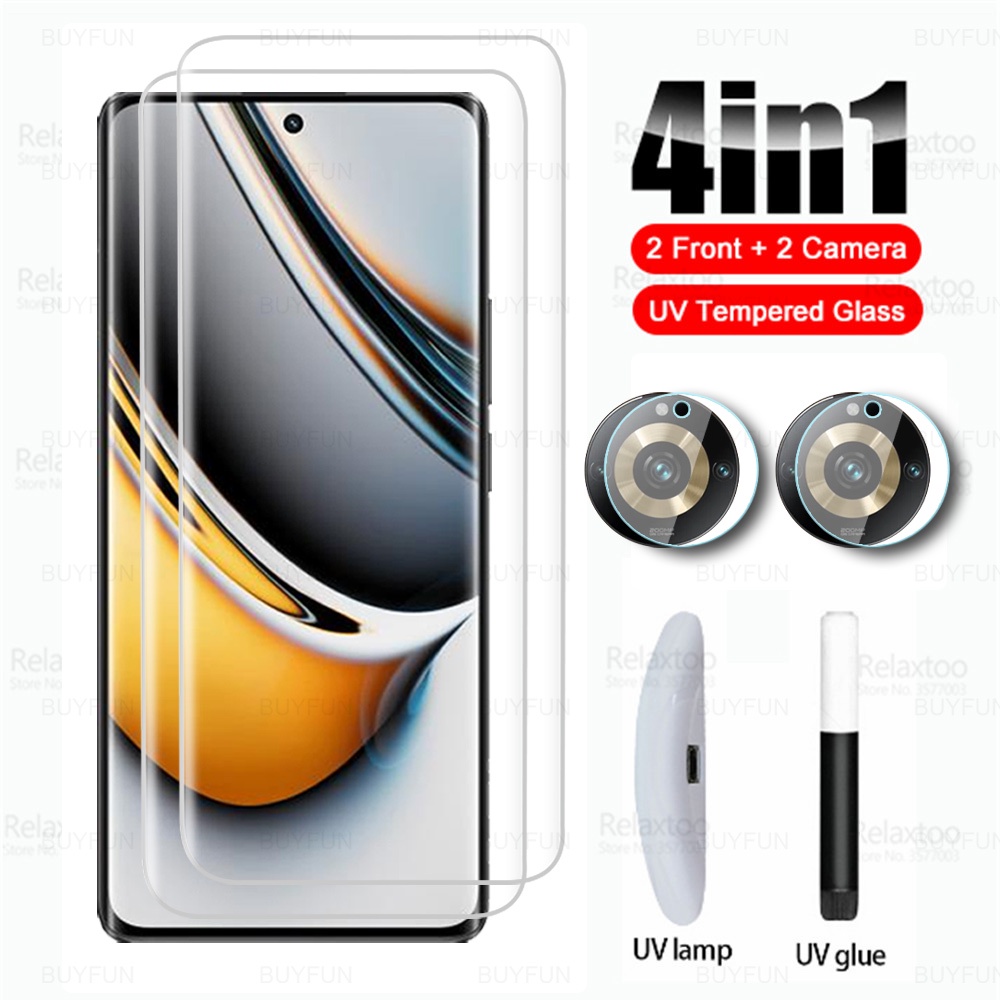 สําหรับ Realme 11 Pro+ กระจก UV ป้องกันกล้อง Realme11 Pro Plus Realme11Pro 5G 9H ฟิล์มกันรอยหน้าจอ
