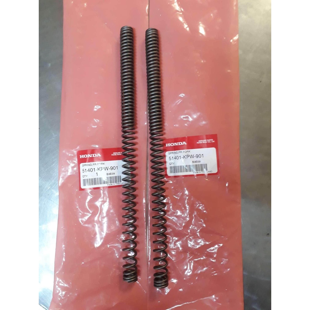 51401-KPW-901/2สปริงโช้คอัพหน้าแท้(32cm) เวฟ125s,125R,125X,125ไฟเลี้ยวบังลม,เวฟ100Sปี2005,เวฟ100X แพ