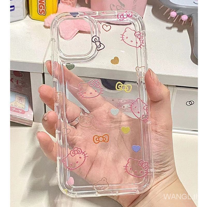 เคสโทรศัพท์มือถือ ลายการ์ตูนคิตตี้ สําหรับ iphone 7 8 Plus 6 6s Plus 11 13 14 12 Pro Max XR X XS Max SE
