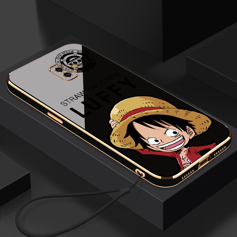 เคสโทรศัพท์มือถือ ซิลิโคน ลาย LUFFY พร้อมสายคล้อง สําหรับ Samsung J6 plus J6 prime J5 prime J7 prime J7 pro J730 A25 5G